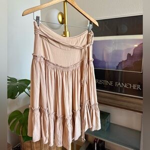 Alberto Makali Blush Tie-Waist Maxi Skirt